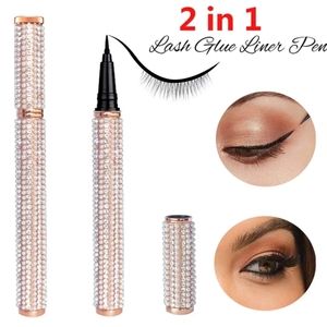 BLACK liner and LASH GLUE or CLEAR liquid liner lash Glue.  (only)